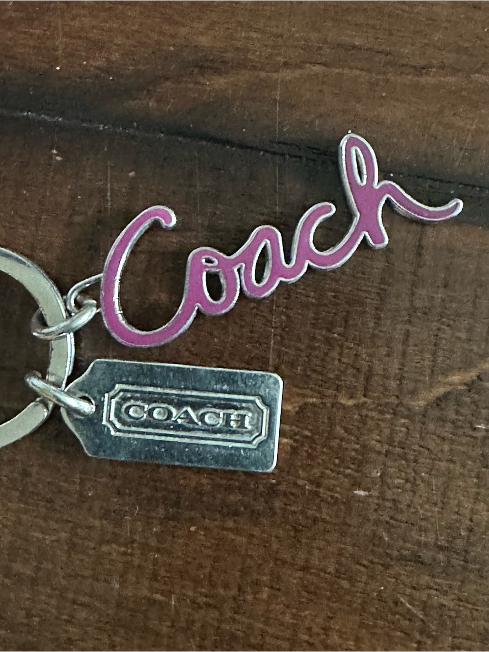 Coach Script Keychain Fob - Picture 2 of 5